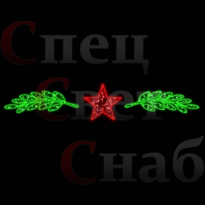 Светодиодная перетяжка "Лавровый венок" зеленый дюралайт 