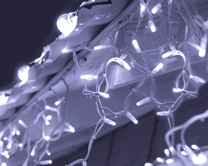 Светодиодная гирлянда бахрома Белая 50 x 0,6м IP65