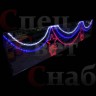 Светодиодная перетяжка "Занавес со звездами" 4 х 0,8 м Триколор нити